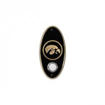 NuTone College Pride University of Lowa Wireless Door Chime Push Button - Antique Brass